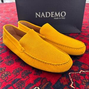 Nademo Yellow Suede Men's Loafers made in Italy size 12
